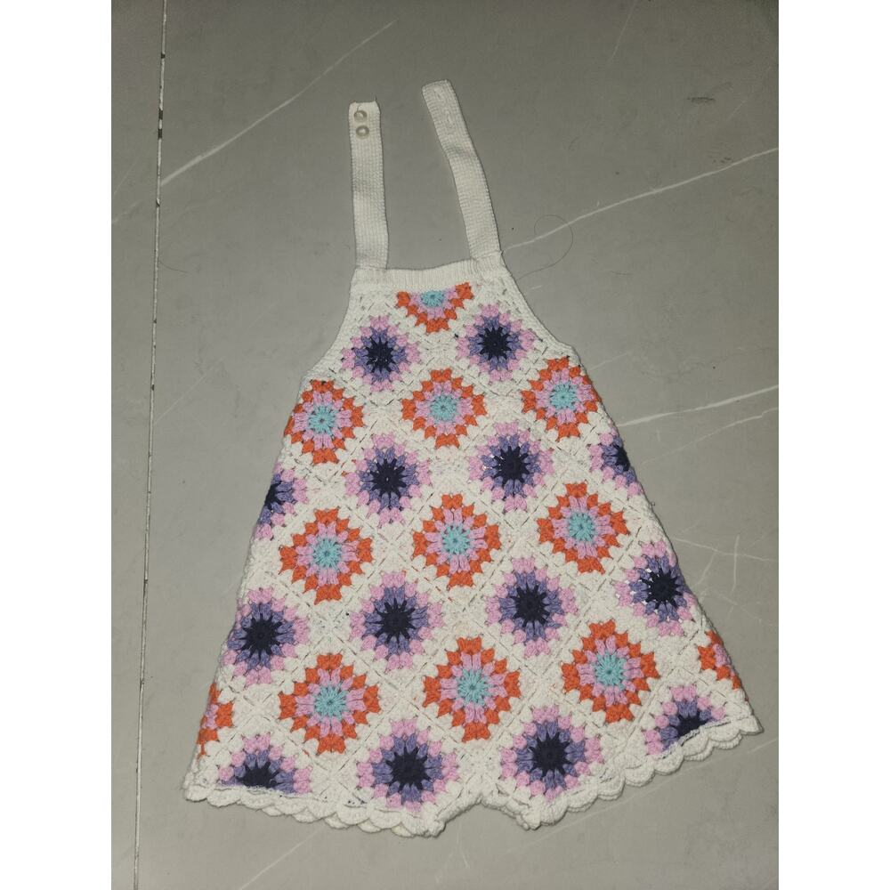 Zara baby kids overal jumpsuit crochet boho 9-12m